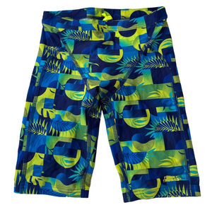 Funky Trunks 26” Swim Training Jammers Bathing Suit Vibrant Green Blue Boy Man